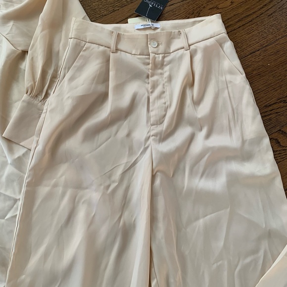 Peppermayo NWT oversized Monet satin shirt AND Milano pants, size 4 - Picture 6 of 6